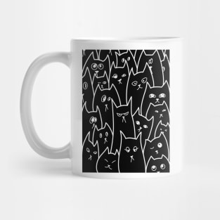 Cartoon Qute Cat Doodle / Cat illustration Mug